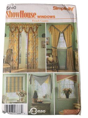 Simplicity ShowHouse Window Treatment Curtains Pattern 5050 Uncut
